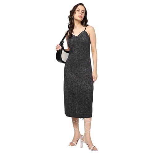 GAP Women's Cotton Classic Below The Knee Dress (442695404_Black