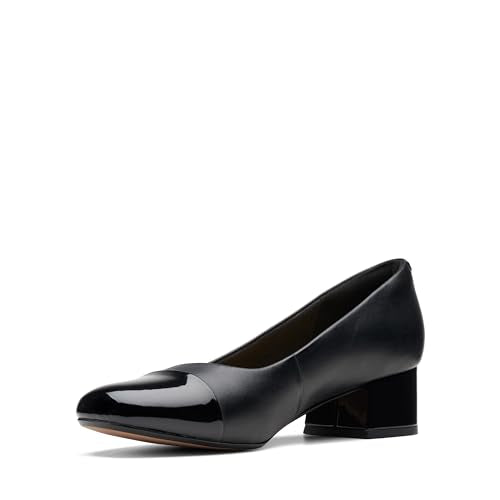 Clarks Women's Marilyn Sara Pump, Black Leather/Synthetic Combi, 11W
