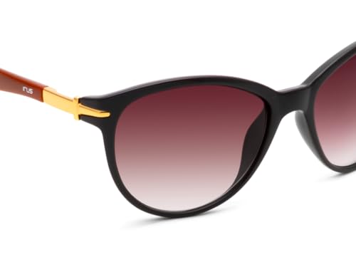 IRUS Women Oval sunglasses | 100% UV protection | Medium Size | Brown Gradient Polycarbonate lens