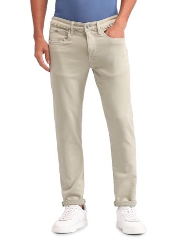 Arrow Sports Men's Fitted Jeans (ASAIJN2817_Sand