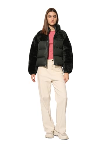 ONLY Women's Solid Regular Fit Green Jacket