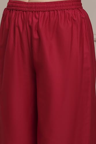 Biba Women's Chanderi Silk Kurta Set (SKDDBRI30805AW25PNK_Pink