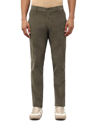 U.S.Polo Association Men's Denver Slim Fit Corduroy Trousers (USTRO018D_Green_40)