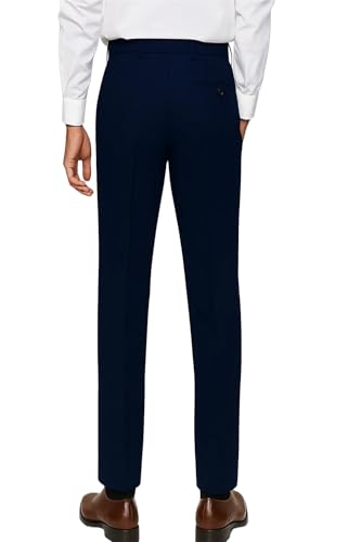 RISANI Men's 2 Piece Double Breasted Suit (Blue) (Numeric_42)