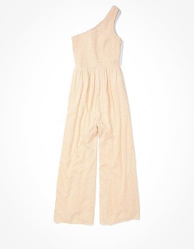 American Eagle Womens U-1396-7097-106 Smocked One-Shoulder Jumpsuit, CREAM, XS