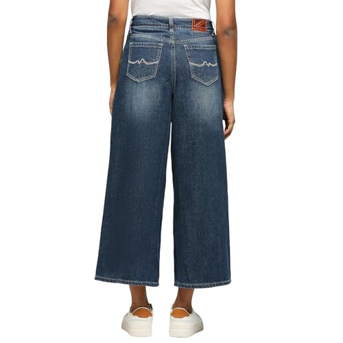 Pepe Jeans Women's Relaxed Jeans (PL204658J676_Med Used_Dark Indigo Blue