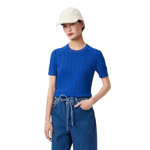 Lacoste Short Sleeved Rib Knit Sweater