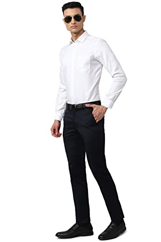 Van Heusen Men's Mid Rise Slim Pants (VHTFFSLBN58857_Black_36)