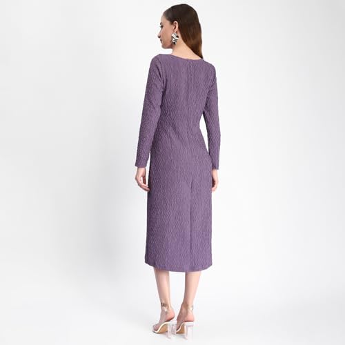 Madame Shimmery Purple Midi Dress