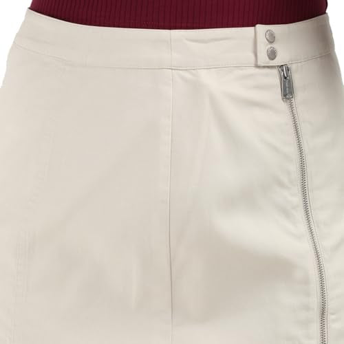 Tommy Hilfiger Beige Tencel Solid Women Slim Fit Skirt