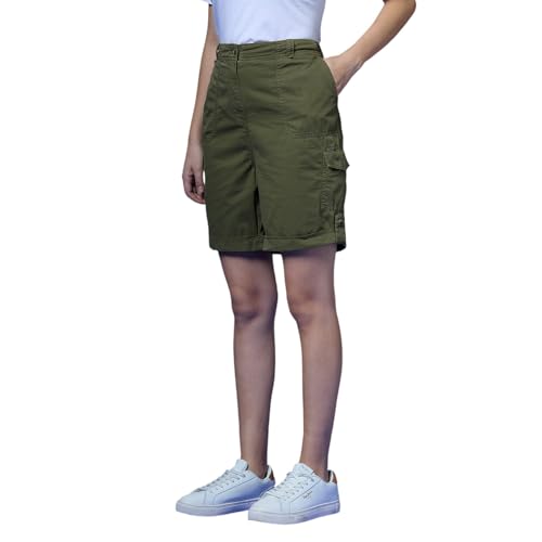 Pepe Jeans Olive Mid Waist Regular Fit Shorts