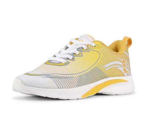 LOUIS STITCH Women’s Zest Yellow Lightweight Athleisure Sport Shoes | The Athleisure Series | Ultra-Lightweight Lace-Up Shoes for Women| Perfect for Casual, Gym & Travel Wear | LSLD-AT-RF02 | UK-4