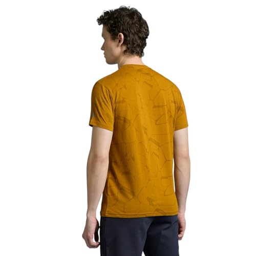 Yellow Abstract Print Short Sleeved T-Shirt