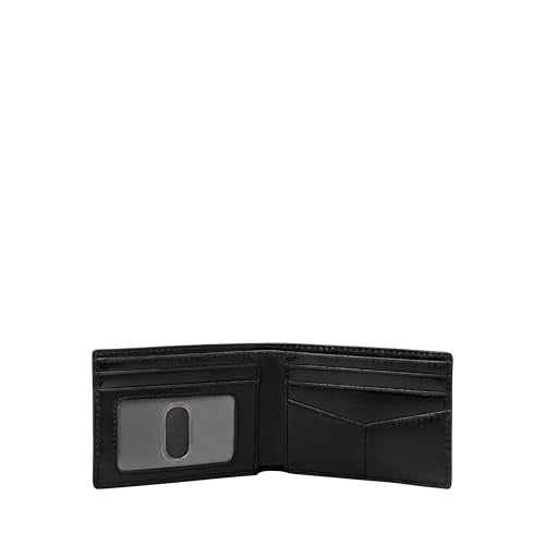 Fossil Mens Leather Derrick Black Wallet ML4702001