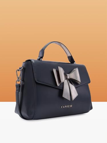 Caprese Mindy Satchel for Women (Small, Black)