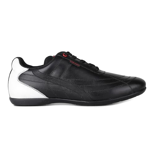 Red Chief Black Casual Sneakers for Men's Comfortable and Stylish Genuine Leather Everyday Shoes