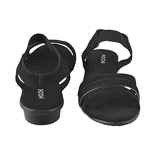 Mochi Womens Synthetic Black Sandals (Size (5 UK (38 EU))