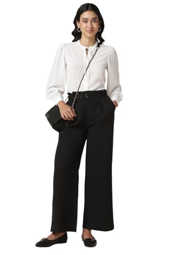 Allen Solly Women's Regular Casual Pants (AHTPWRGF062916_Blue