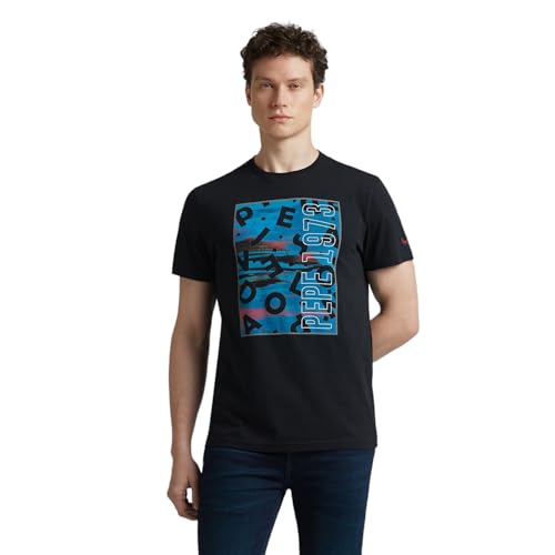 Pepe Jeans Men's Slim Fit T-Shirt (PM509905_Black