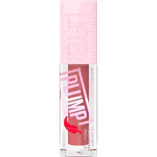 Maybelline New York Lifter Plump - Plumping Lip Gloss, Peach Fever, 5ml