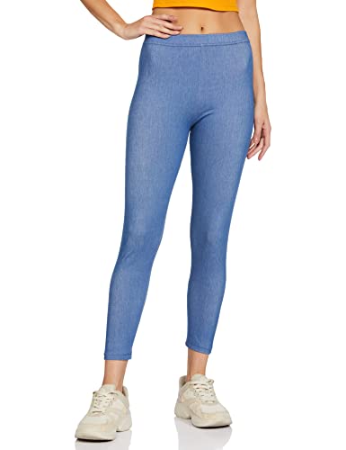 Max Women Solid Flexi Leggings (TCFDWI22FXBLUE)_L