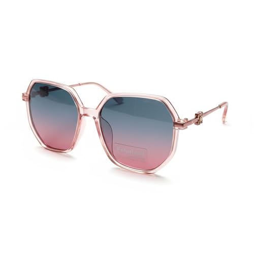 HASHTAG EYEWEAR Women Branded Latest and Stylish Sunglasses | Polarized and 100% UV Protected |Women Goggles| (Hexagonal, Pink)