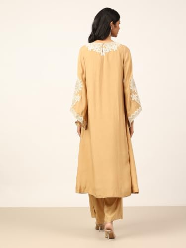 Ritu Kumar Beige Rozaa Full Sleeve Kurta With Pant