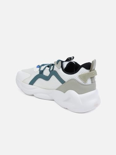 XTEP Daddy Series Colourblocked White & Grey Retro Casual Shoes for Men -Euro 44