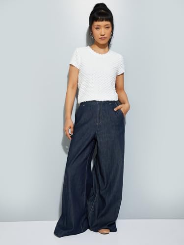 Max Alaya F x URB_N Women Textured Top (Off White_XS)