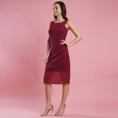 Globus Women Dress (GS567138_Maroon_XL)