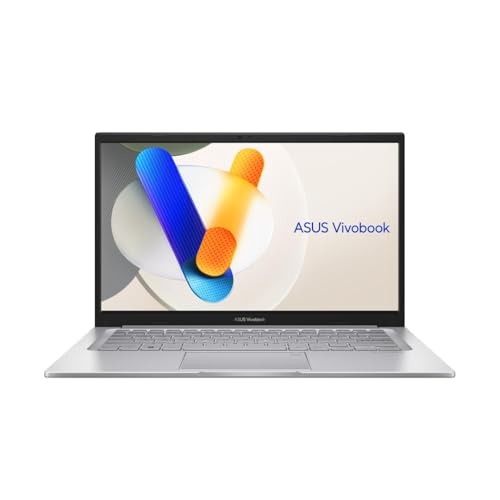ASUS Vivobook 14, (i5 14th Gen) Intel Core 5 120U, Thin & Light Laptop(16GB RAM/512GB SSD/FHD/14/60Hz/Fingerprint Reader/M365 Basic (1Year)*/Office Home 2024/Silver/1.4 Kg) X1404VAP-EB541WS