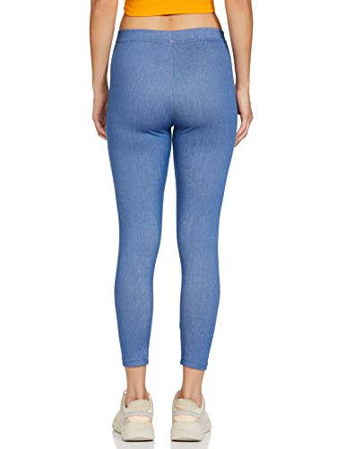 Max Women Regular Mid Rise Solid Flexi Leggings (TCFDWI22FXBLUE)_XXL