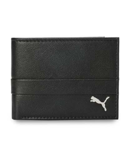 Puma Unisex-Adult, NOVO Leather Wallet, Black, (9209701)