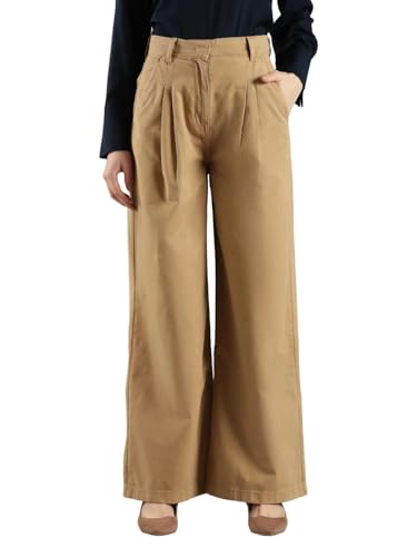 Loose Fit Solid Mid Rise Trouser