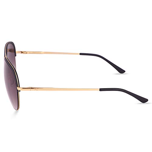 French Connection Gradient Aviator Unisex Sunglasses - (FC 7131 C1|58|Brown Color Lens)