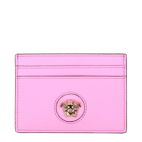 Versace Medusa Leather Credit Card Holder Wallet, Pink, Classic