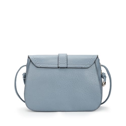 Fastrack BuckleUp Sling | Faux-Leather Women’s Handbag | Blue Bag with Buckle & Zipper Closure | Everyday Casual Carry