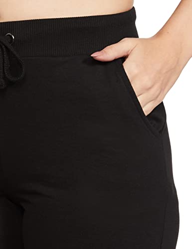 Max Women Solid Drawstring Waist Active Shorts_SP23EPPB06BLACK_XL Black
