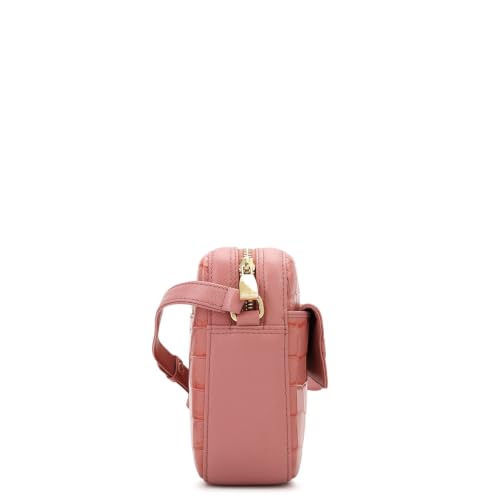 Da Milano Leather Sling Bag for Women - Rose Pink