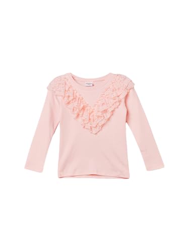 Max Girls Lace Frill T-Shirt (Pink_3-4 Y)