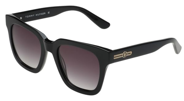 Tommy Hilfiger Women's Square Black Sunglasses