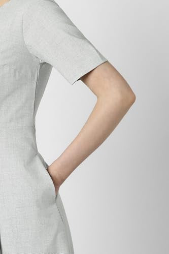 Van Heusen Women's Polyester Blend Modern Above Knee Dress (VWDRCRGFZ13786_Grey