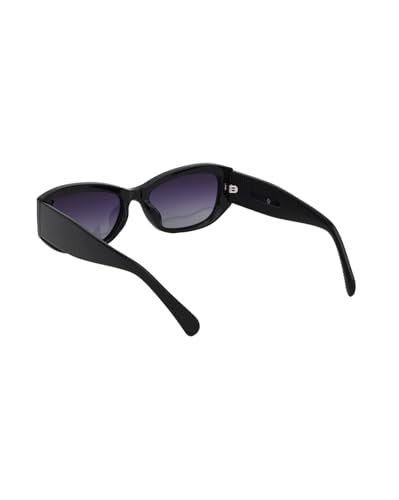 Carlton London Black Toned with Blue Polarised Lens Rectangle Sunglass for women