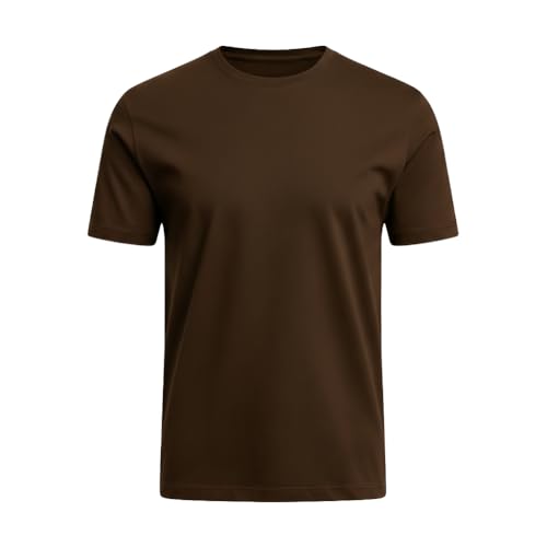 Khakey Men's Round Neck Half Sleeve 100% Cotton Tshirt|Men Solid T-Shirt Combo|Pack of 3