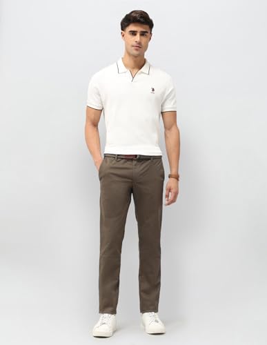 U.S.Polo ASSN. Men's Slim Casual Pants (USTRO161D_Brown