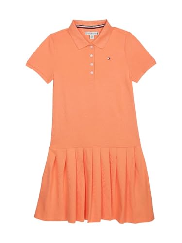 Girls Cotton Polo Collar A-Line Dress