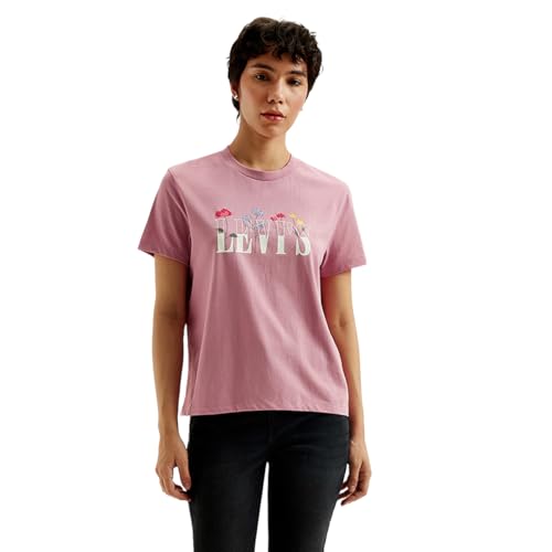 Levis Women's Printed Regular Fit T-Shirt