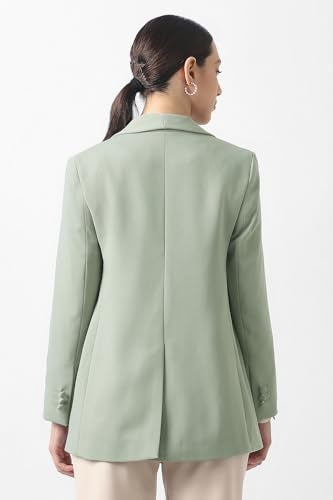 Women Green Textured Blazer
