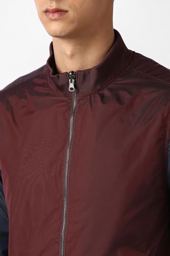 Men Maroon Patterned Formal Jacket