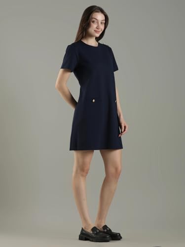 Cotton Round Neck Shift Dress